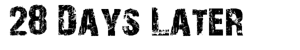 28 Days Later font preview